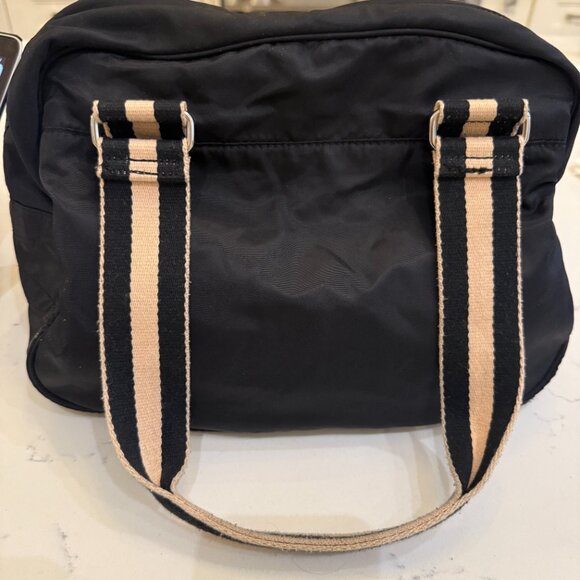 Lacoste Designer Bowling Bag – Small Black + Tan Accents - Picture 11 of 13